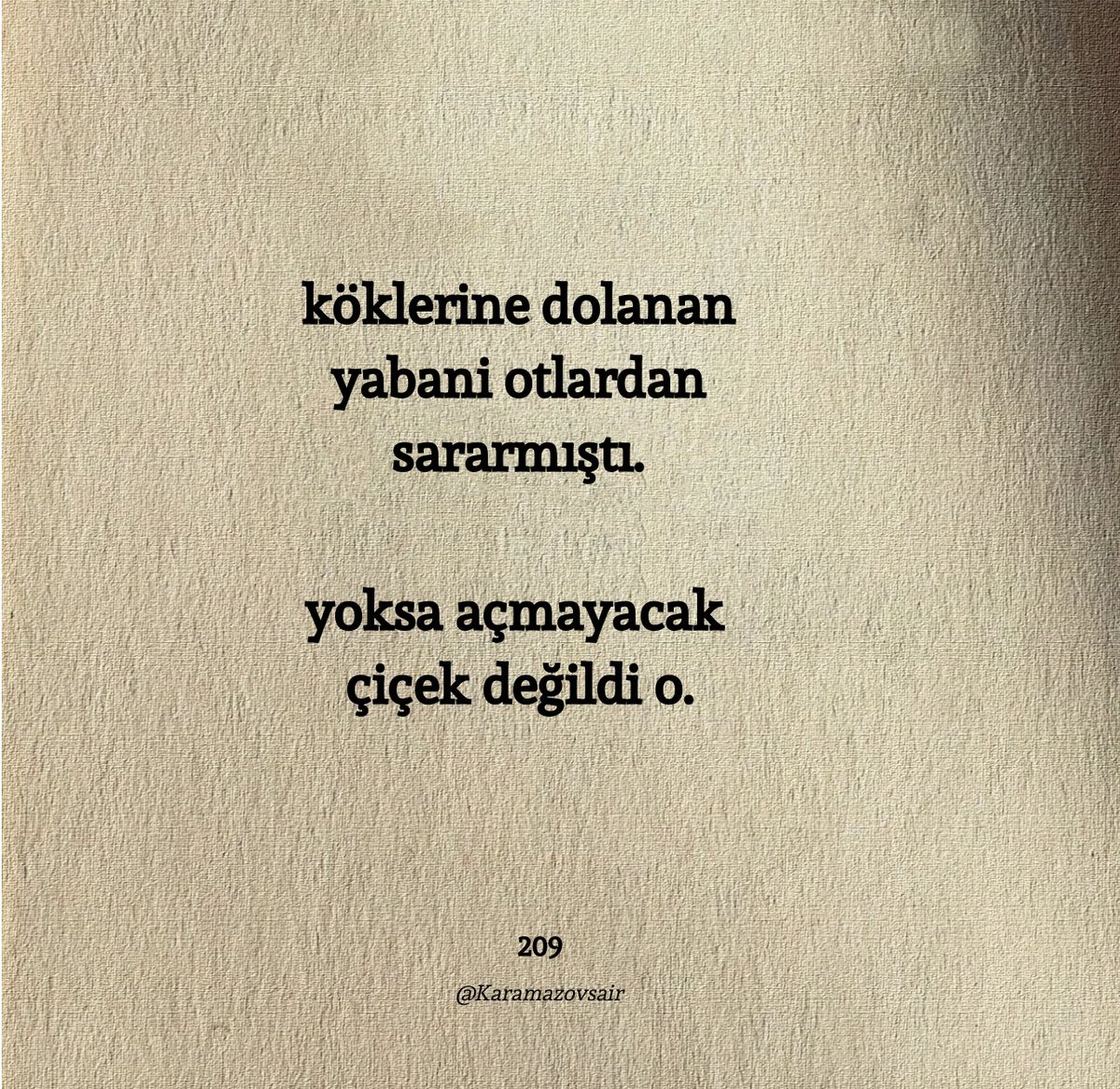 | açmayacak çiçek değildi o.