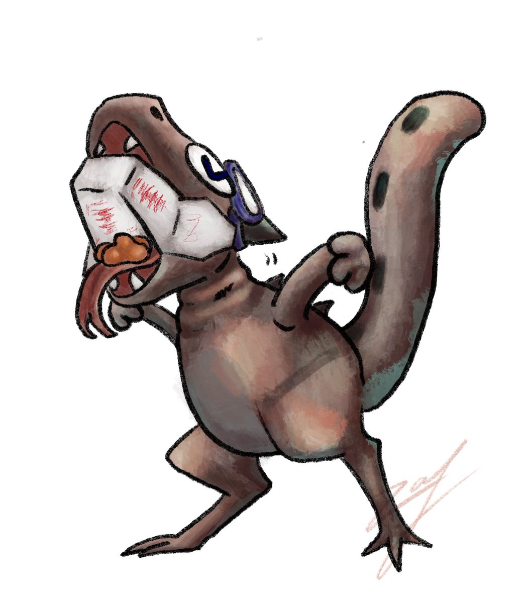 ZafStuff's tweet image. Orang Chiggen 

Experimental Painting Comm for @TelemKam ! It was very fun to work on I'm so glad I had free rein with this xD It's so goofy aaaaaa &amp;lt;3
#art #commission #experimental #goofy #painting