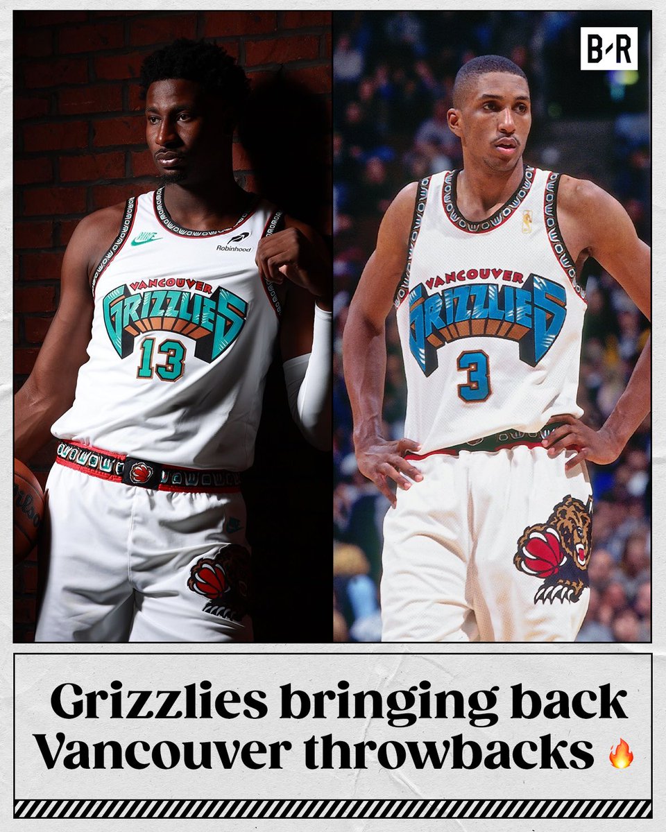 After 24 years, the Grizzlies are bringing back the white Vancouver throwbacks for this season’s Classic Edition 🤩🔥

(via <a href="/memgrizz/">Memphis Grizzlies</a>)
