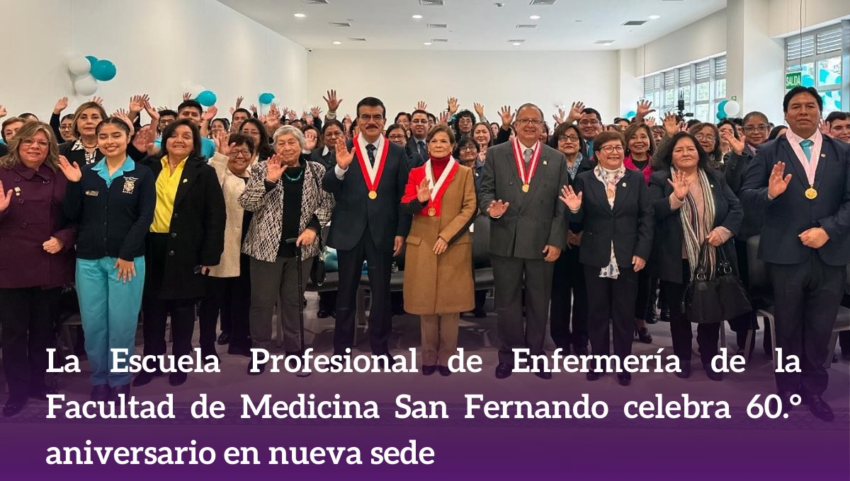 ✅Revive con nosotros la celebración de los 60 años de vocación, excelencia y servicio en la Escuela de Enfermería👏
#60AñosDeExcelencia #SanFernando #EnfermeríaPerú
medicina.unmsm.edu.pe/la-escuela-pro…