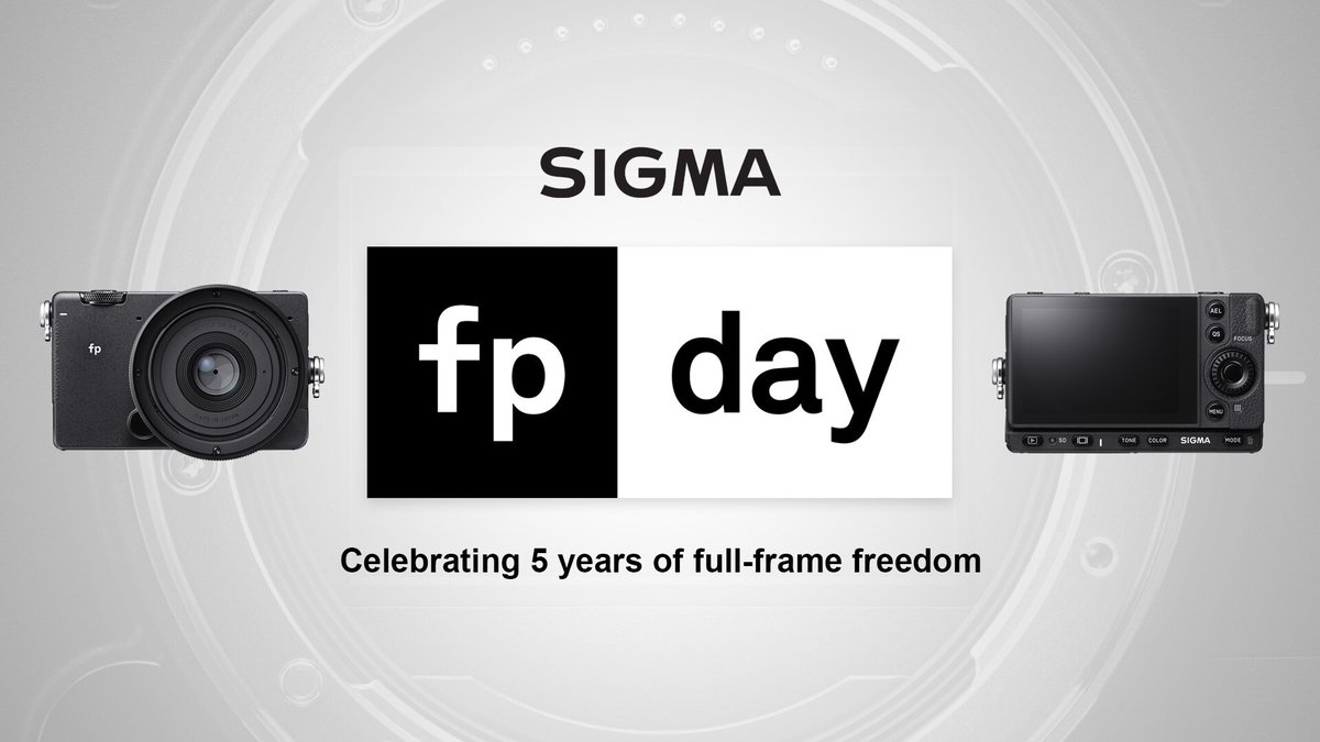 Sigma_Photo's tweet image. SIGMA is excited to celebrate the 5th anniversary of the fp camera. In honor of this milestone we will be hosting an event in our Burbank Showroom on October 25. 🎉

Click the link for more information:
📸 bit.ly/sigma-fp-day-b… 📸

#sigmafp #celebration #sigmalens