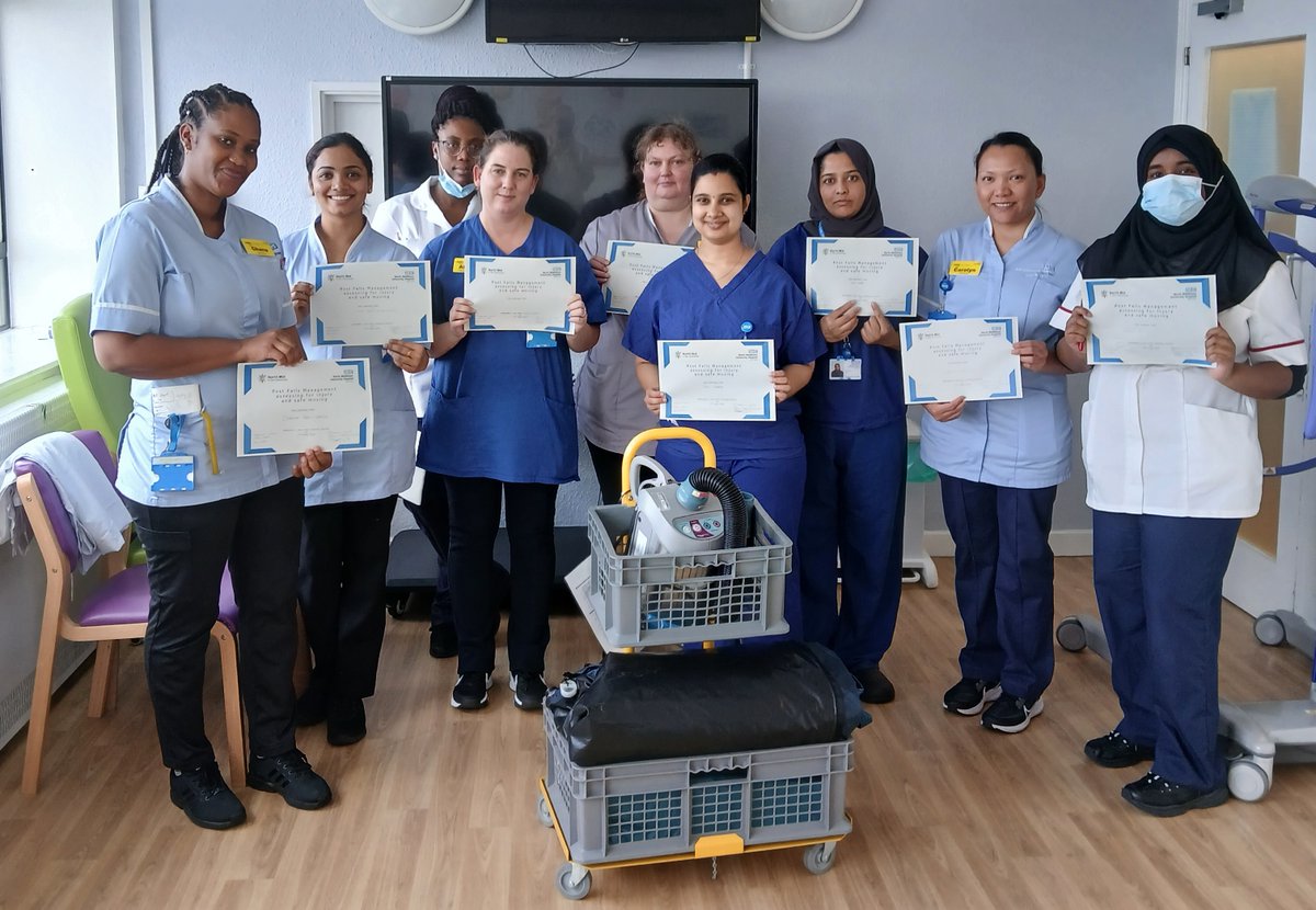 Falls awareness isn't just one week, here @NorthMidNHS its 24/7. Here is our Post Falls Management training from last month and some our lovely participants #fallsawarenessweek