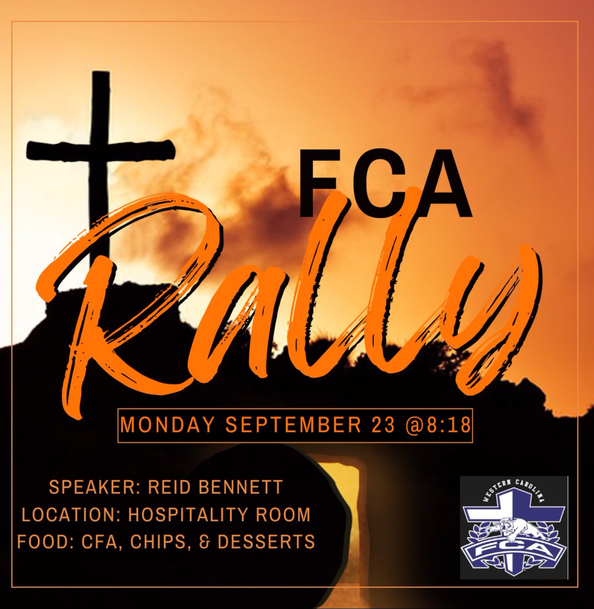 We have our second FCA Rally on Monday, September 23 at 8:18pm! We would love to see you there!
#fca #hwlf #jesussaves ✝️