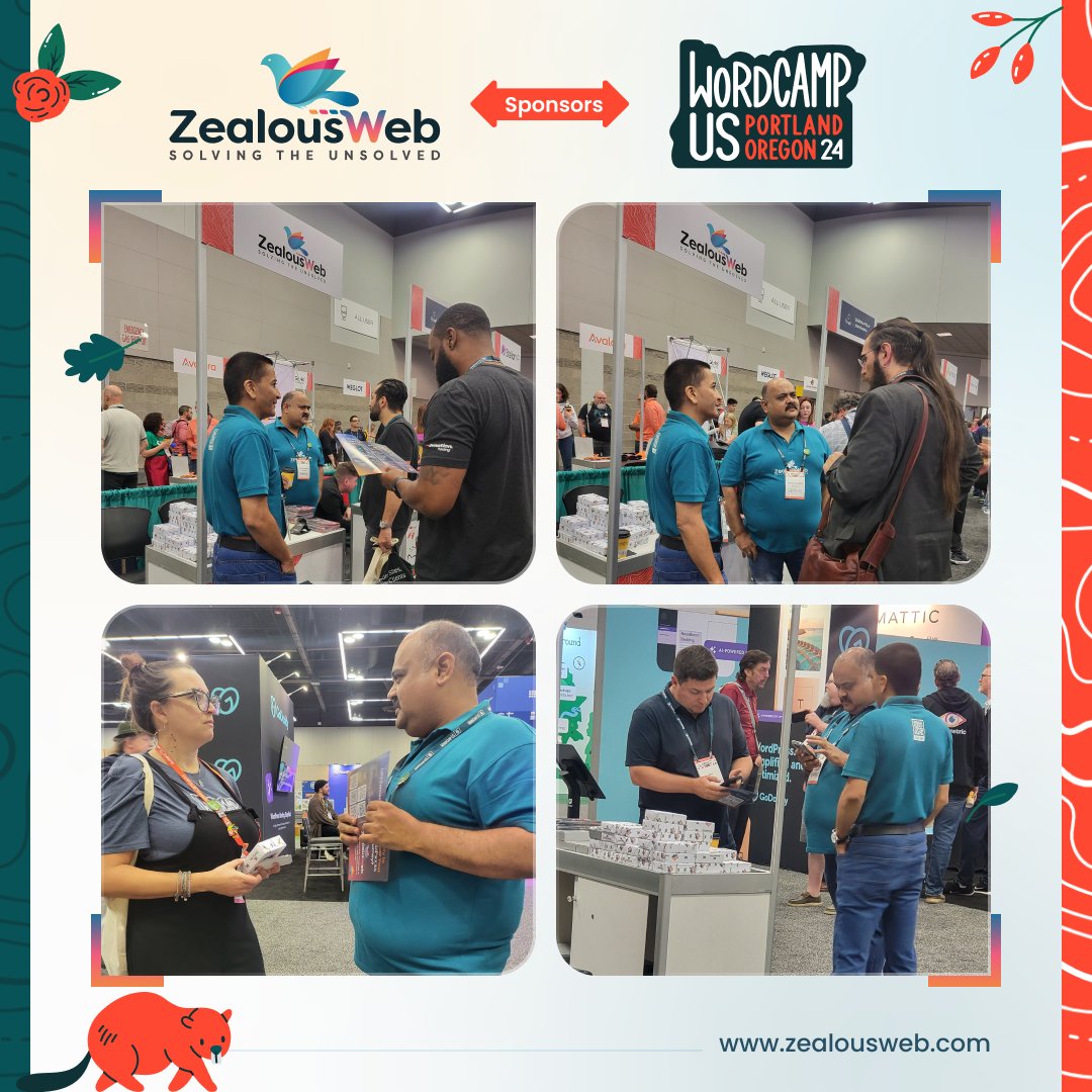 ZealousWeb's tweet photo. Networking is in full swing at WordCamp US 2024! ๐
We are at Booth No.1 in the Author Sponsor area connecting with the best minds in the WordPress community.
#WCUS24 #WCUS #wcus24 #wcus #wordcamp #networking #WordCampUS #wordcampus2024 #WordPress #WordCampUS2024 #ZealousWeb https://t.co/D5bBgkiPHJ