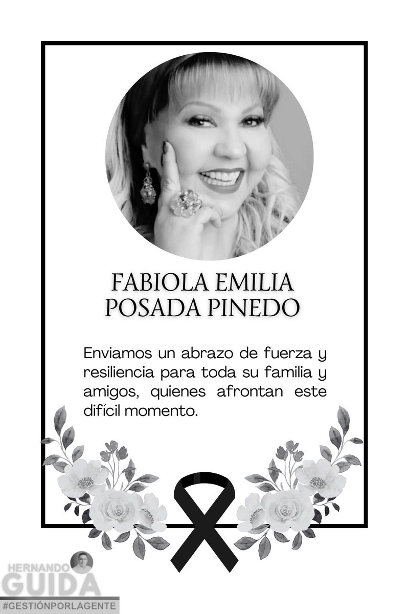 HernandoGuida_'s tweet photo. Lamentamos el fallecimiento de Fabiola la Gordita Posada, samaria, humorista de talla internacional que tanto le aportó a la felicidad y al bienestar del pueblo colombiano. Su lucha contra la enfermedad y su entereza de carácter constituyen un ejemplo imperecedero.
@CaracolTV @SabadosFelices