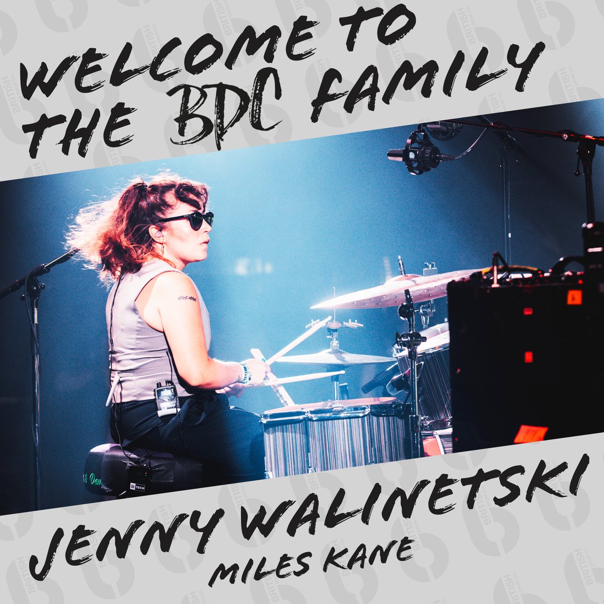 Welcome to our BDC artist roster Jenny Walinetski, currently touring with Miles Kane.

#britishdrumco #mileskane #welcome #madeinbritain