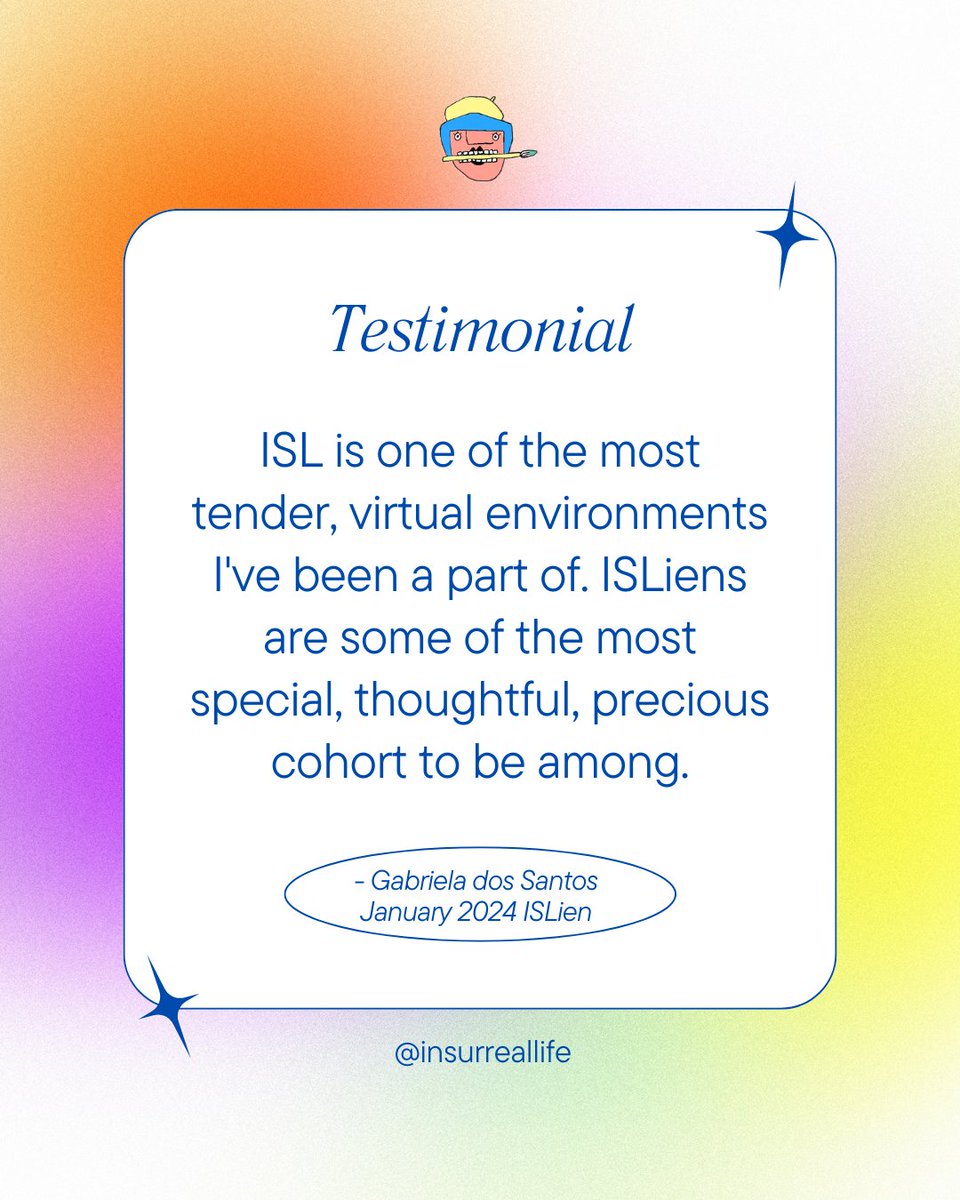 We  ❤️ our ISLiens and their warmheartedness. 

Apply today for our October session &gt;&gt; officialshira.com/insurreallife