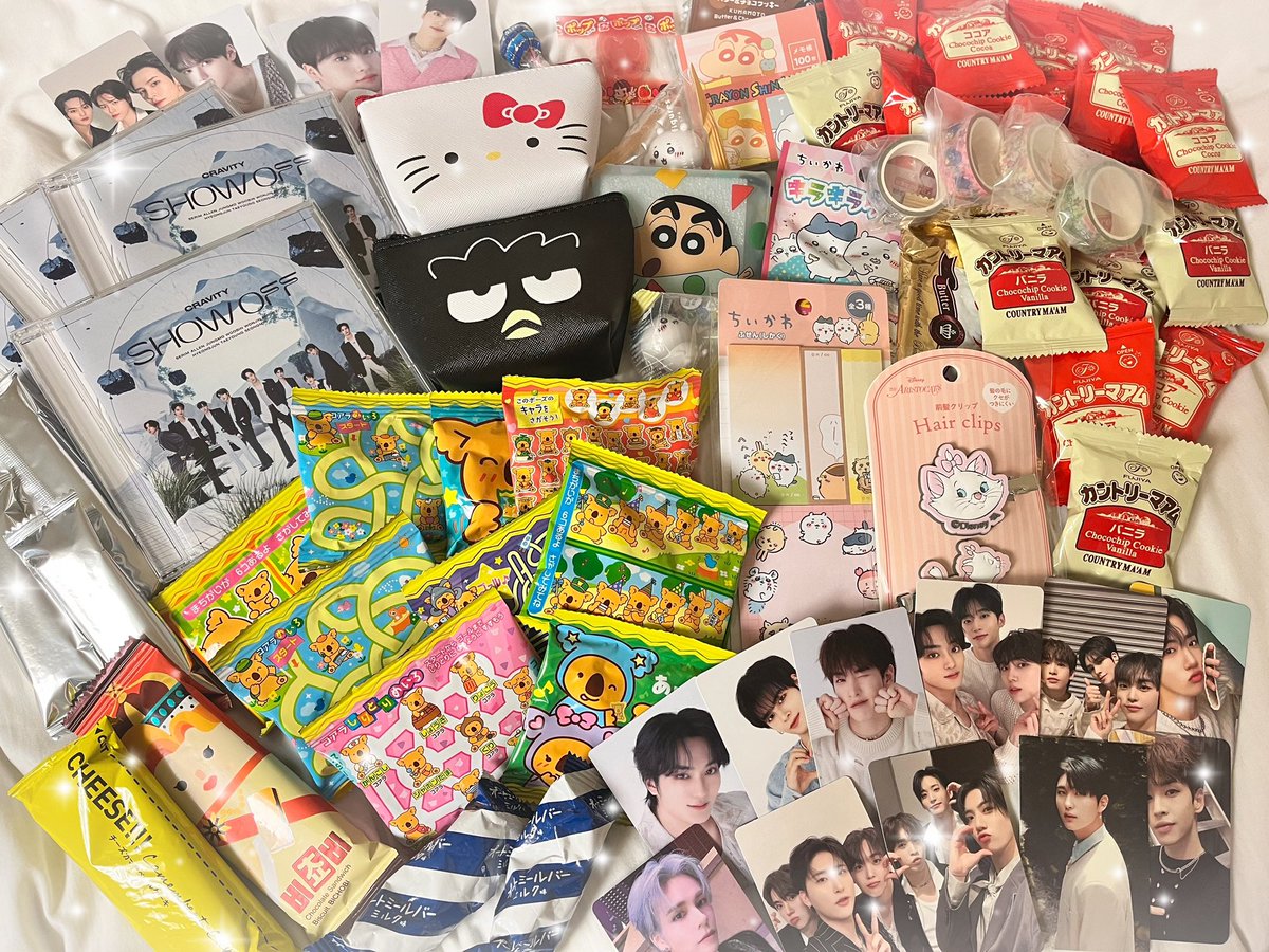 CRAVITY FAN-CON 
<BEYOND YOUR MEMORIES>

크래비티 팬콘 나눔⌒♡🐾ꕀ.🐕‍🦺🦴

♡산리오, 치이카와, 짱구, 디즈니 잡화
♡일본 한정 포카나 음반

💙 날짜 : 9월 28일 (첫콘)
💙 인증 : 본 게시물 RT
💙 시간,장소: 당일 공지

일본 러비티라서 한국어를 조금밖에 못하지만 부담없이 말을 걸어주세요!!