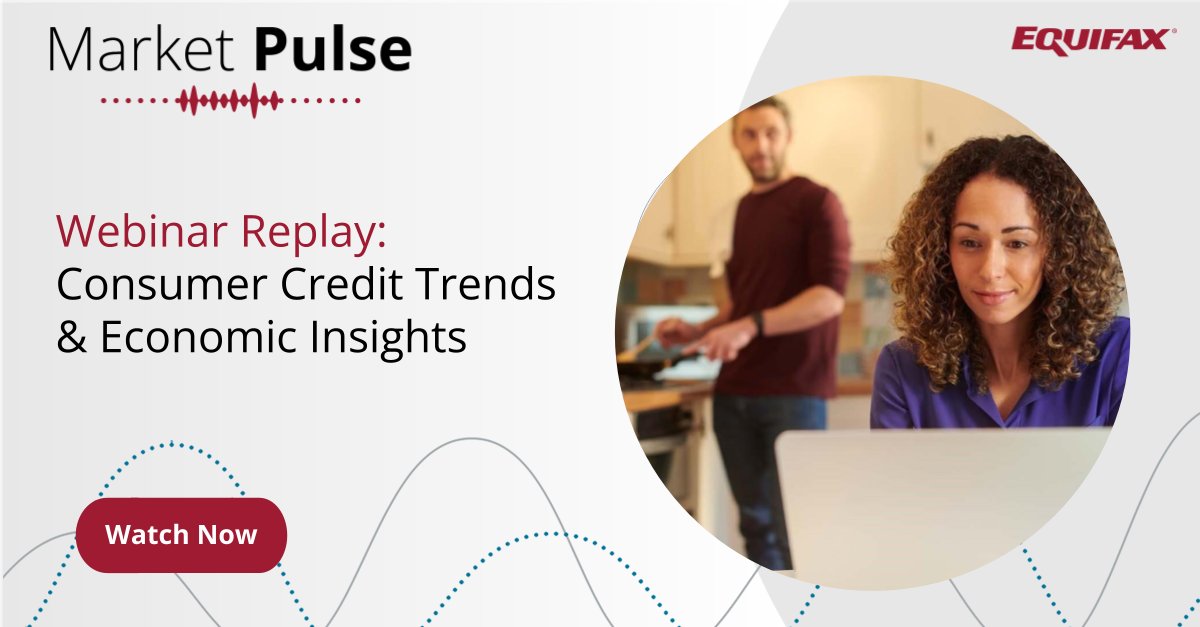 equifaxcanada's tweet photo. Missed #MarketPulse #CreditTrends webinar? We discussed the latest trends in credit performance that impact young consumers, first-time home buyers, and trends in delinquencies, credit card debt, mortgage, and more. Watch the replay here.   https://t.co/0kI9FBslt8 https://t.co/wRUSZRwMpH