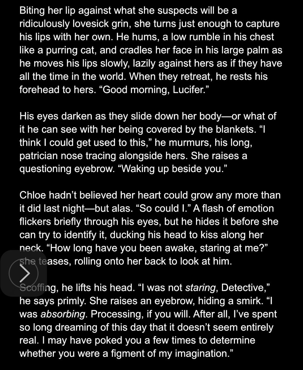 Thank you for all the birthday wishes!! The Lucifer fandom is amazing!

Have a snippet for Everything Changes:

Ch 4 “Let Them Talk” coming Mon 9/23.

Deckerstar enjoy their first morning after, and Chloe returns to work for the first time since learning the truth.