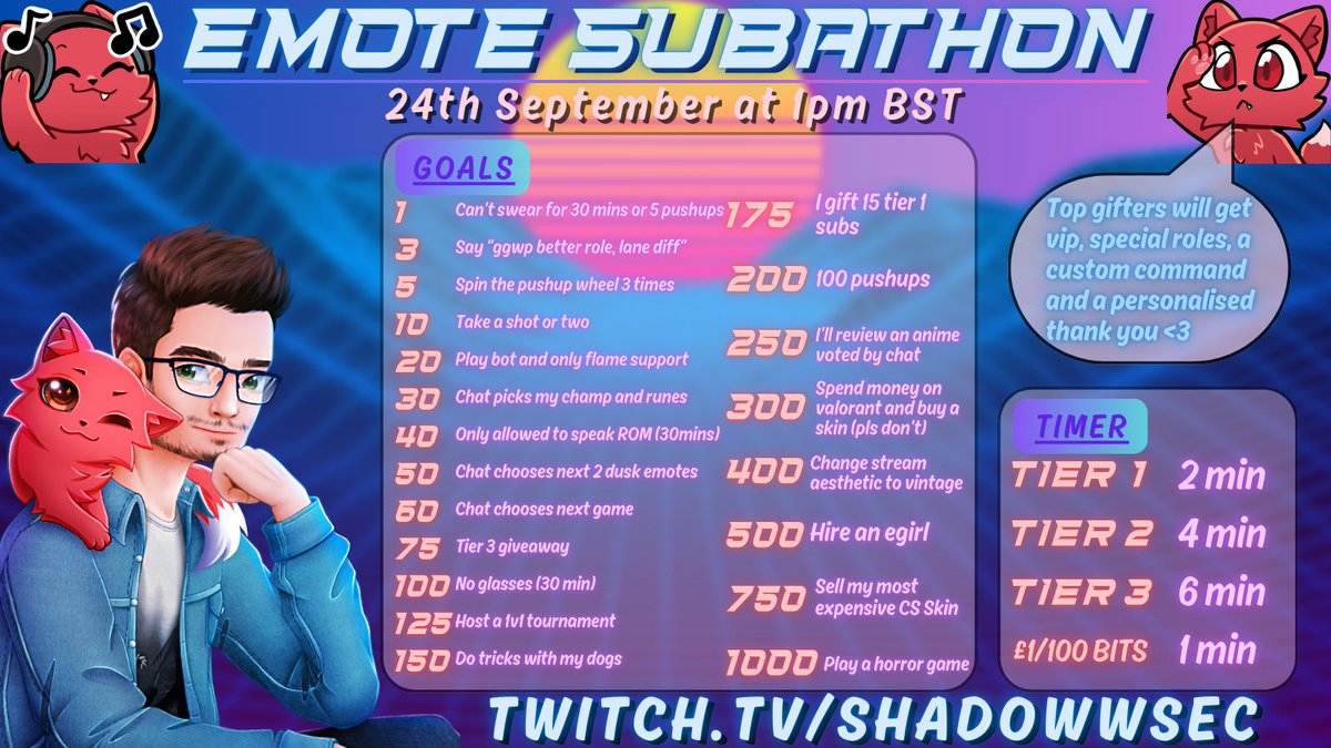 HEY EVERYONE! IM ANNOUNCING MY SUBATHON NEXT WEEK!! IM DROPPING  9 DUSK EMOTES SO GET READY FOR THAT :DDDDDDDD