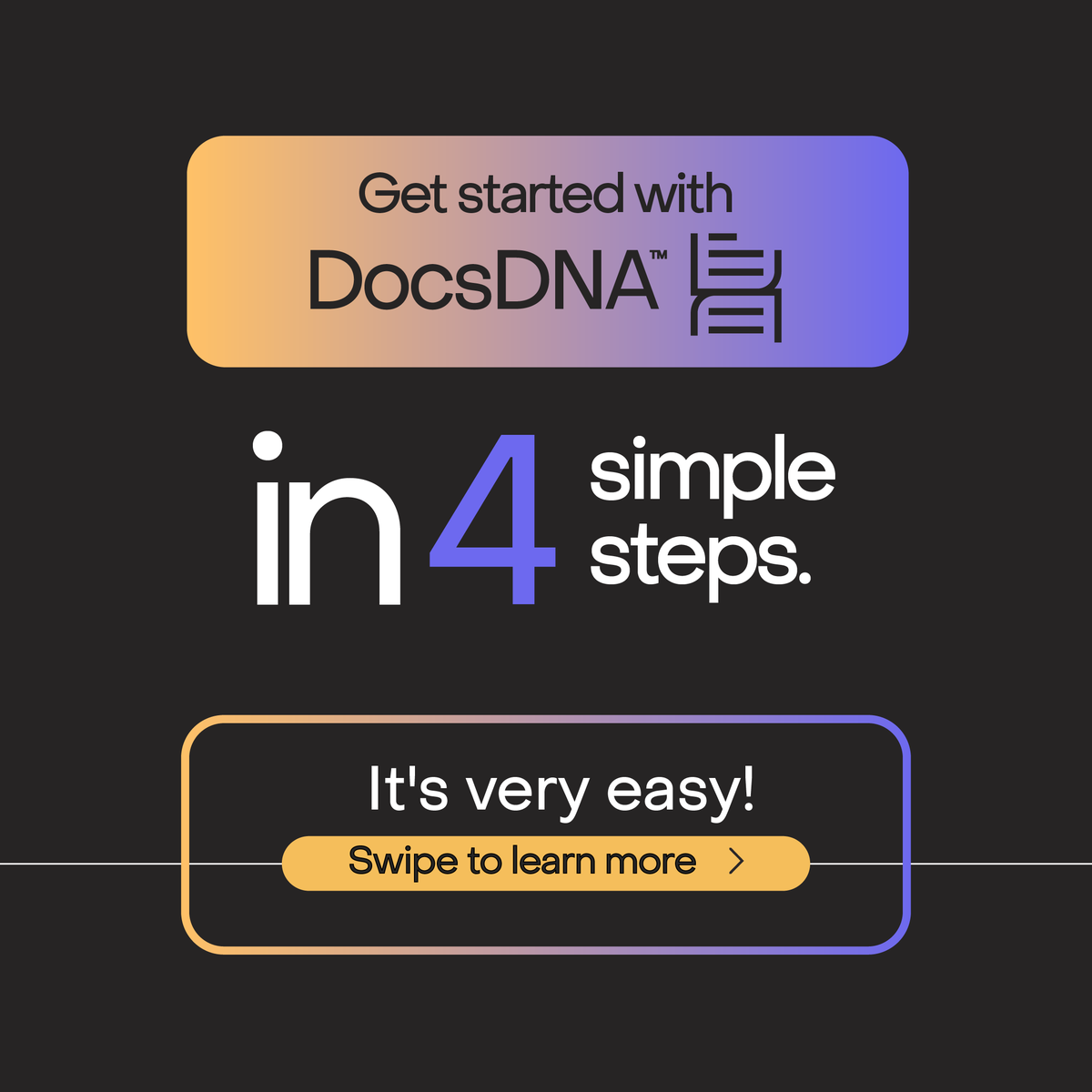 DocsDNA's tweet photo. 🎯 Get started with DocsDNA in 4 simple steps. It's incredibly easy! 🌈 https://t.co/LiDEHClasR