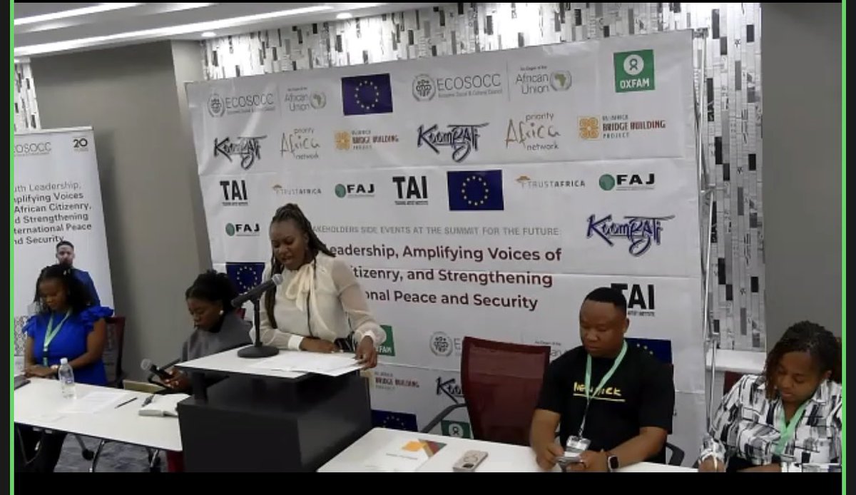 African Union ECOSOCC (@au_ecosocc) on Twitter photo Happening now: plenary session on, ‘Youth Lead for the Future. Key note presentation for this panel was given by <a href="/AU_YouthEnvoy/">Chido Mpemba</a> who called on youth to take up the mantle and lead the way to realizing the #AfricaweWant! The rest of the panel members include: <a href="/AridiVicky/">Vicky Aridi</a>, Happening now: plenary session on, ‘Youth Lead for the Future. Key note presentation for this panel was given by <a href="/AU_YouthEnvoy/">Chido Mpemba</a> who called on youth to take up the mantle and lead the way to realizing the #AfricaweWant! The rest of the panel members include: <a href="/AridiVicky/">Vicky Aridi</a>,