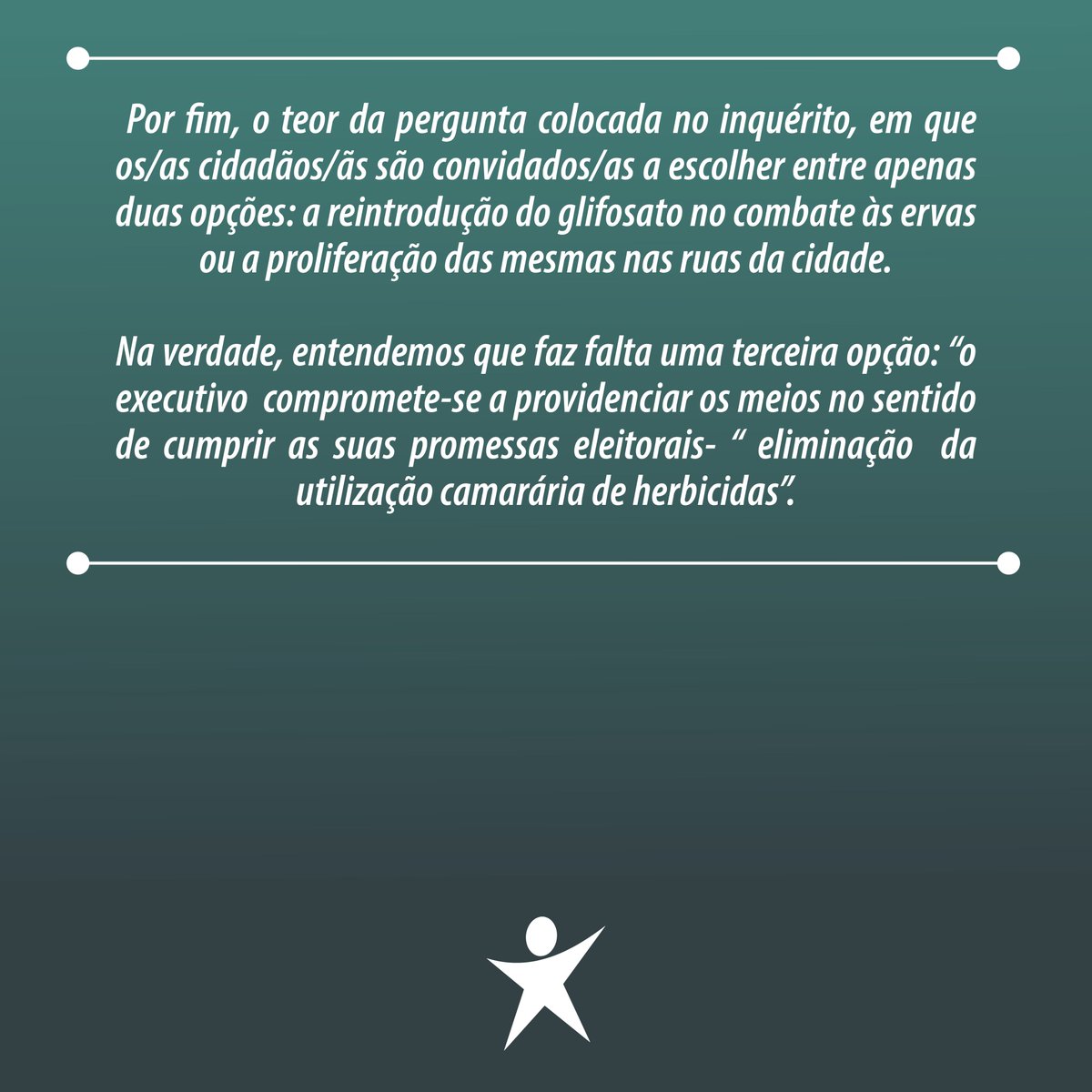 BlocoCoimbra's tweet photo. A Concelhia do Bloco de Esquerda considera irresponsável e leviana a decisão do Executivo da Câmara Municipal de Coimbra de promover uma “auscultação online da opinião pública relativa à reutilização do glifosato nos espaços urbanos”. https://t.co/eK5LKbsUdA https://t.co/3p7BvatCR7