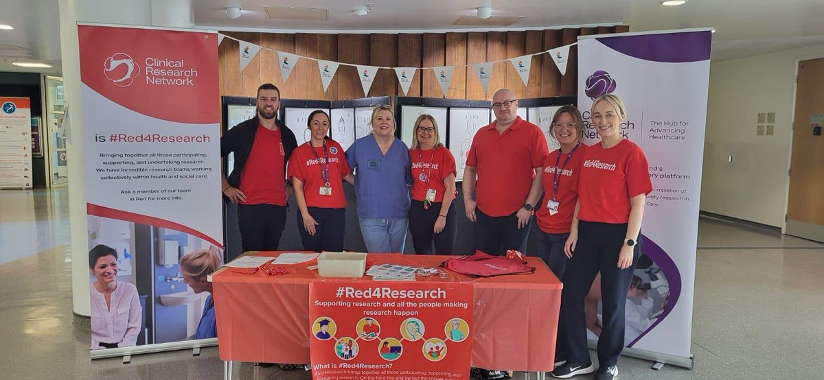 HSCRandD (@hscrandd) on Twitter photo Wonderful to see <a href="/NICRNCoordCentr/">NI Clinical Research Network</a> hosted stands in the main foyers of Belfast City and Royal Victoria Hospital sites today for #Red4Research.
Members of #NICRN showed their appreciation for all those participating, undertaking and supporting research. <a href="/TheRDForum/">The Research and Development Forum</a> <a href="/NIHRresearch/">National Institute for Health and Care Research</a> Wonderful to see <a href="/NICRNCoordCentr/">NI Clinical Research Network</a> hosted stands in the main foyers of Belfast City and Royal Victoria Hospital sites today for #Red4Research.
Members of #NICRN showed their appreciation for all those participating, undertaking and supporting research. <a href="/TheRDForum/">The Research and Development Forum</a> <a href="/NIHRresearch/">National Institute for Health and Care Research</a>