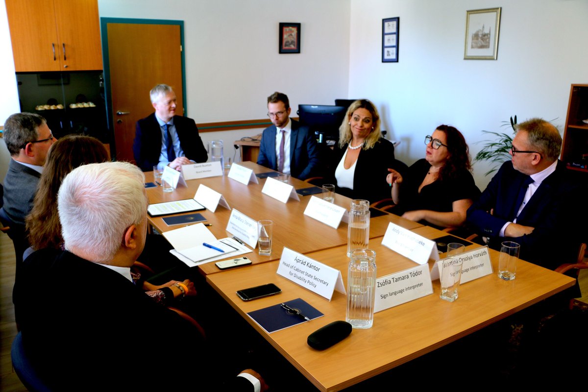 EUD_Brussels's tweet image. Earlier today, EUD President @sofiaisari, alongside the EUD Board and Executive Director Frankie Picron, had a meaningful discussion with Dr Ádám Kósa, Hungary's newly appointed State Secretary for Disability. @adamkosamep 
#EUD #DisabilityRights #SignLanguage #Inclusion