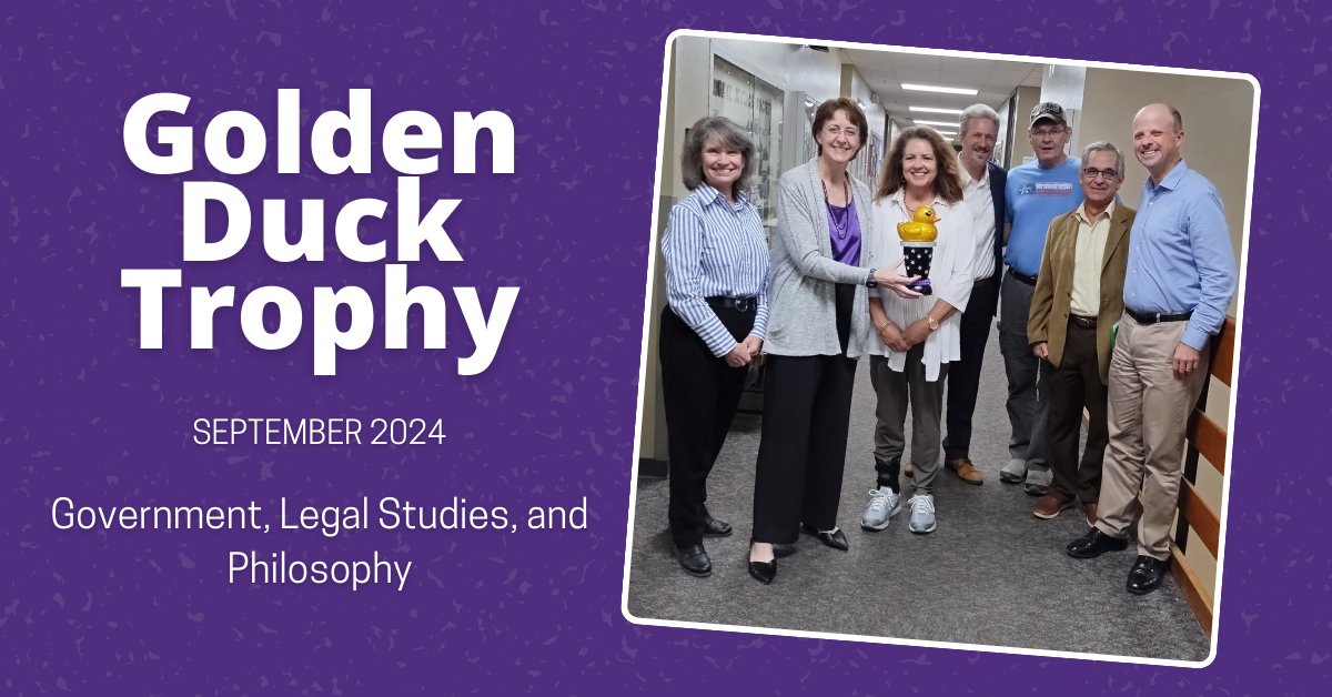 🏆 Congrats to Government, Legal Studies, &amp; Philosophy for being the first winners of the Golden Duck!  Can they hold on to it, or will another department rise to the challenge? Who is ready to steal the duck at the next #ceePDpond on Oct. 8? #tarletonfaculty