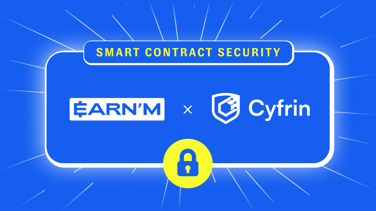 At EARNM, we prioritize security and reliability for our community 🤝
That’s why we're audited by @CyfrinAudits — the leader in blockchain security!

Together, we're ensuring your EARN'M rewards are secure every step of the way 🔐