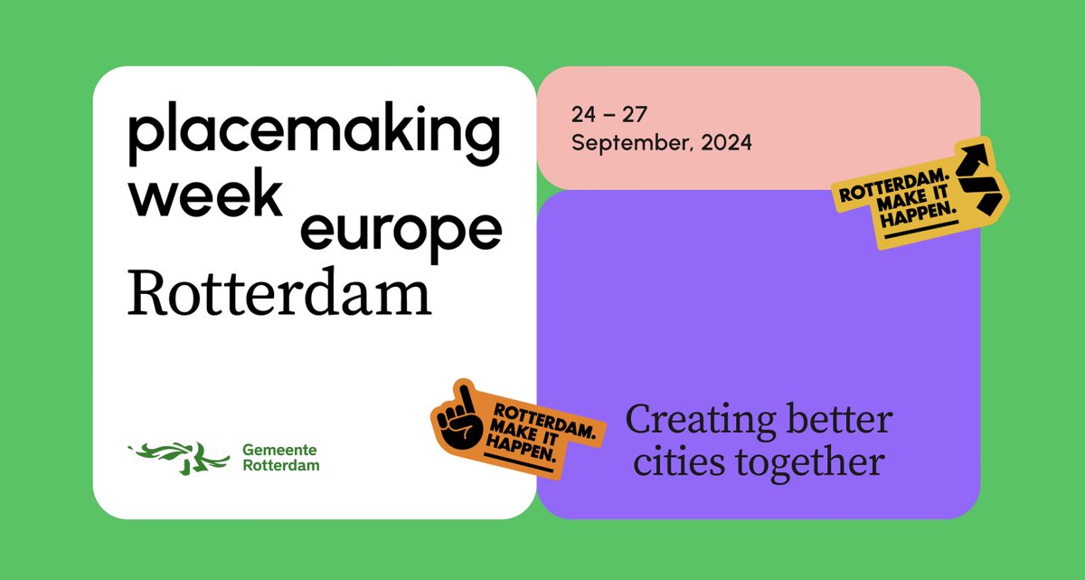 📢 #PlacemakingWeekEurope komt van 24 t/m 27 sept naar #Rotterdam! 🎉 Met ook een grotendeels gratis stadsprogramma vol inspirerende activiteiten: rotterdamsweerwoord.nl/stadsprogramma…. Kom en ontmoet andere #Placemakers! 🤩
rotterdamsweerwoord.nl/weerberichten/…
#RotterdamMakeItHappen