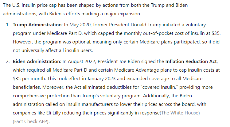 EscaySula's tweet photo. @CalltoActivism Both Trump &amp; Biden capped the insulin price... https://t.co/f6kUJG61pv