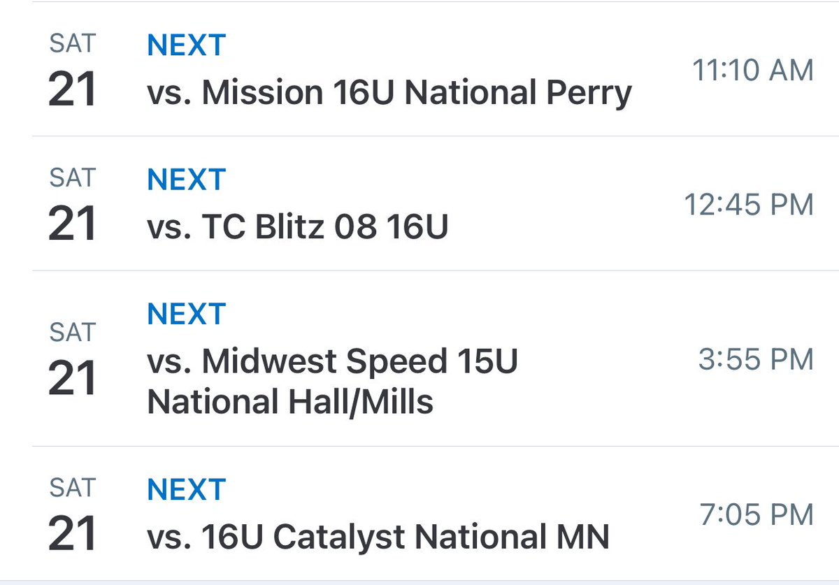 Wisconsin Bandits 16U-Kelly will be Heading North this weekend for the PG Elite Minnesota  Scouting Showcase
Check out our pool play schedule 👇👇