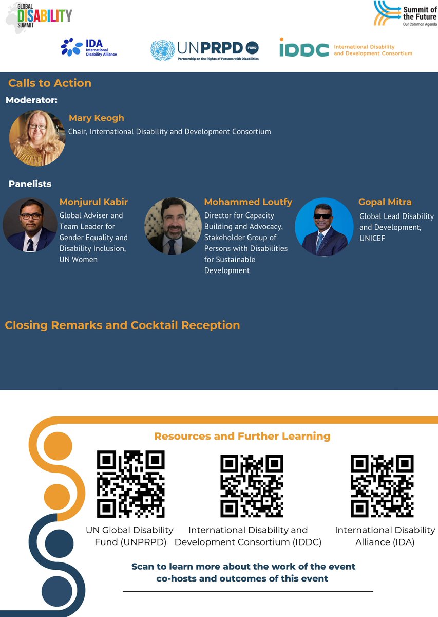 IDDC (@iddcconsortium) on Twitter photo 📢 Tune in to our high-level event at the <a href="/UN/">United Nations</a> #SummitOfTheFuture
Discover how global leaders will tackle #DisabilityInclusion and financing for inclusive development, jointly shaping strategies ahead of #GDS2025.
📅 Sept 21 | 🕒 2 PM EST
🔗 Register: undp.zoom.us/webinar/regist… 📢 Tune in to our high-level event at the <a href="/UN/">United Nations</a> #SummitOfTheFuture
Discover how global leaders will tackle #DisabilityInclusion and financing for inclusive development, jointly shaping strategies ahead of #GDS2025.
📅 Sept 21 | 🕒 2 PM EST
🔗 Register: undp.zoom.us/webinar/regist…