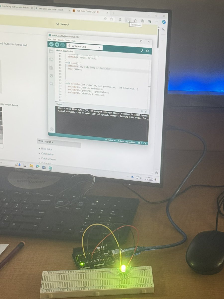 HarrisTheTechie's tweet photo. My students used their name to find their RGB color. #wyliehigh #ahmo #arduino #python @WylieISD https://t.co/jT8LQdD26G