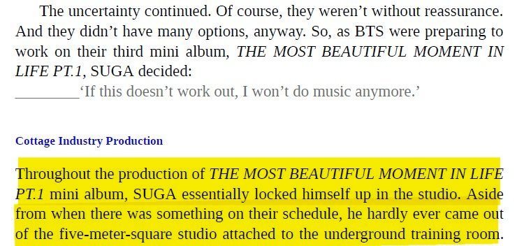 reemyoon93's tweet photo. I don't think many understand that no SUGA = no HYYH 
no HYYH = no BTS today

It was thanks to the success of HYYH that the grp managed to stay in the industry. So be grateful Yoongi kept himself in the studio day &amp; night to make it. He even attracted most fans bc of his visuals https://t.co/ic2MfDzpqa