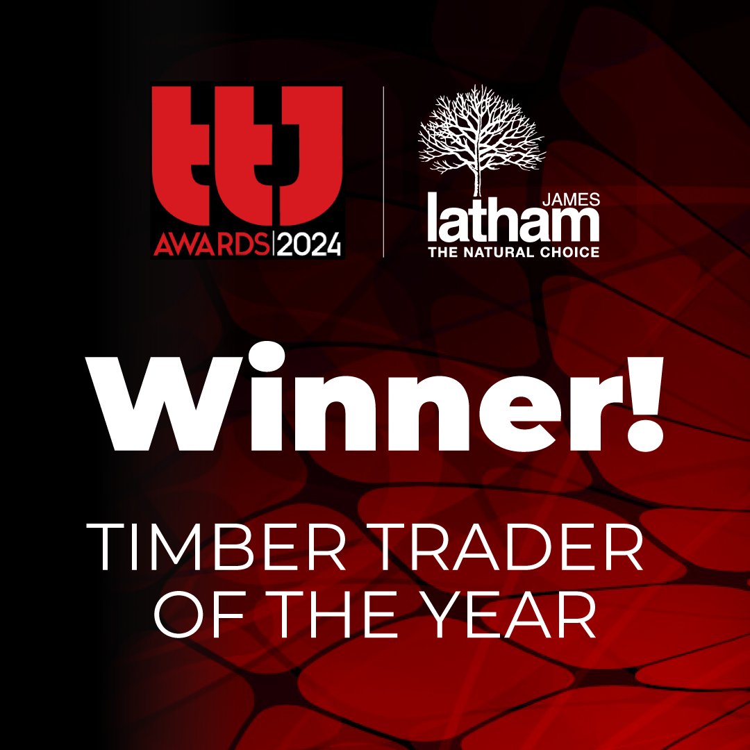 We are over the moon to have won four awards at the #TTJawards today.  Congrats to Mateusz Miczek on his Career Development (over 25) award and the whole team at Lathams on our Timber Trader of the Year and Hardwood Trader of the Year awards. With our Excellence in Marketing