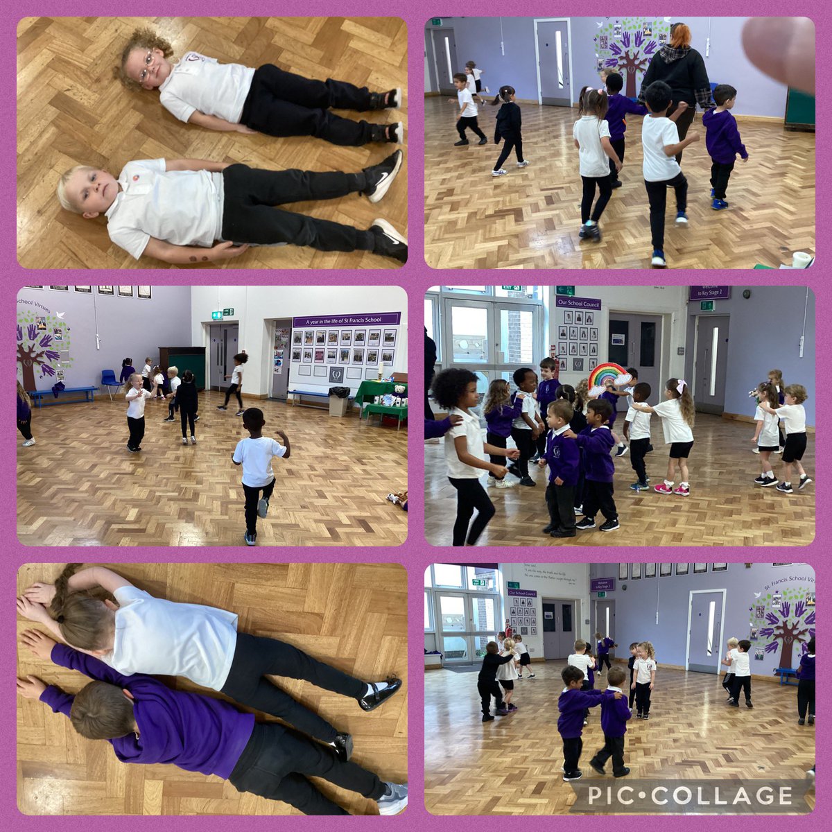 SFCPSR's tweet photo. We had lots of fun in PE this morning! We continued to practise moving in different ways and enjoyed making and moving in different ways in friendships trains. 🚂 https://t.co/59xb6c6haw