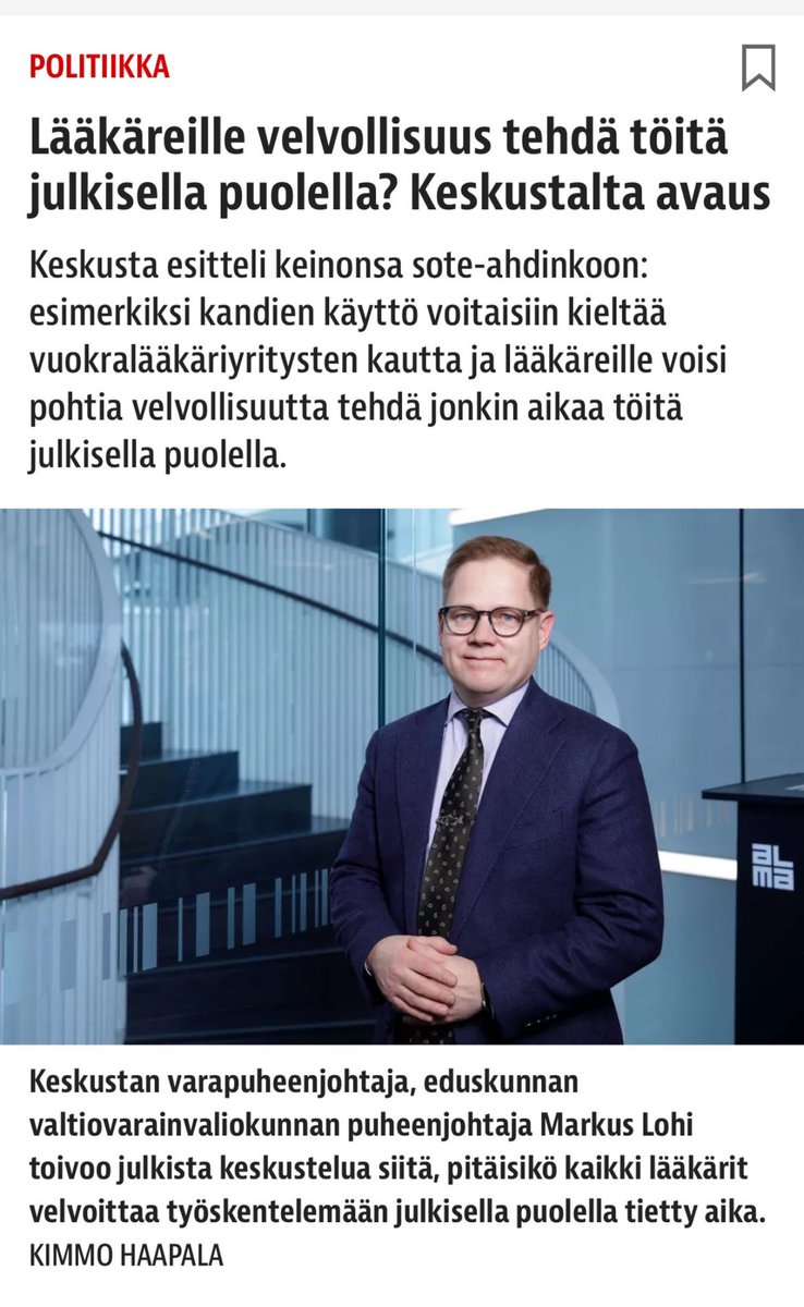 Lupaan vastustaa ⁦<a href="/MarkusLohi/">Markus Lohi</a>⁩ kaikkia avauksia tästä lähtien. Kaikkia!

Olen julkisella ja teen useamman lääkärin työt yhdellä palkalla.

Pakkotöissä lupaan suorittaa 30% yhden lääkärin työstä.

Orjatyö ei kuulu nykyaikaan.