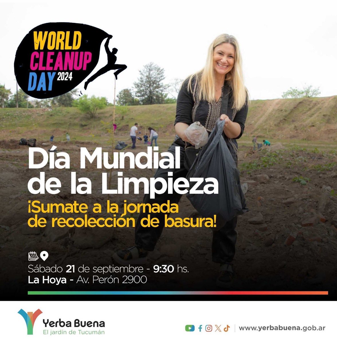 PMacchiarola's tweet photo. 🚮♻️ ¡LIMPIEMOS JUNTOS LA HOYA! 

Este sábado se celebra el Día Mundial de la Limpieza 🌎 Esta fecha nos invita a pensar nuestras acciones y cuidar los espacios verdes. https://t.co/u8njWeMAa4