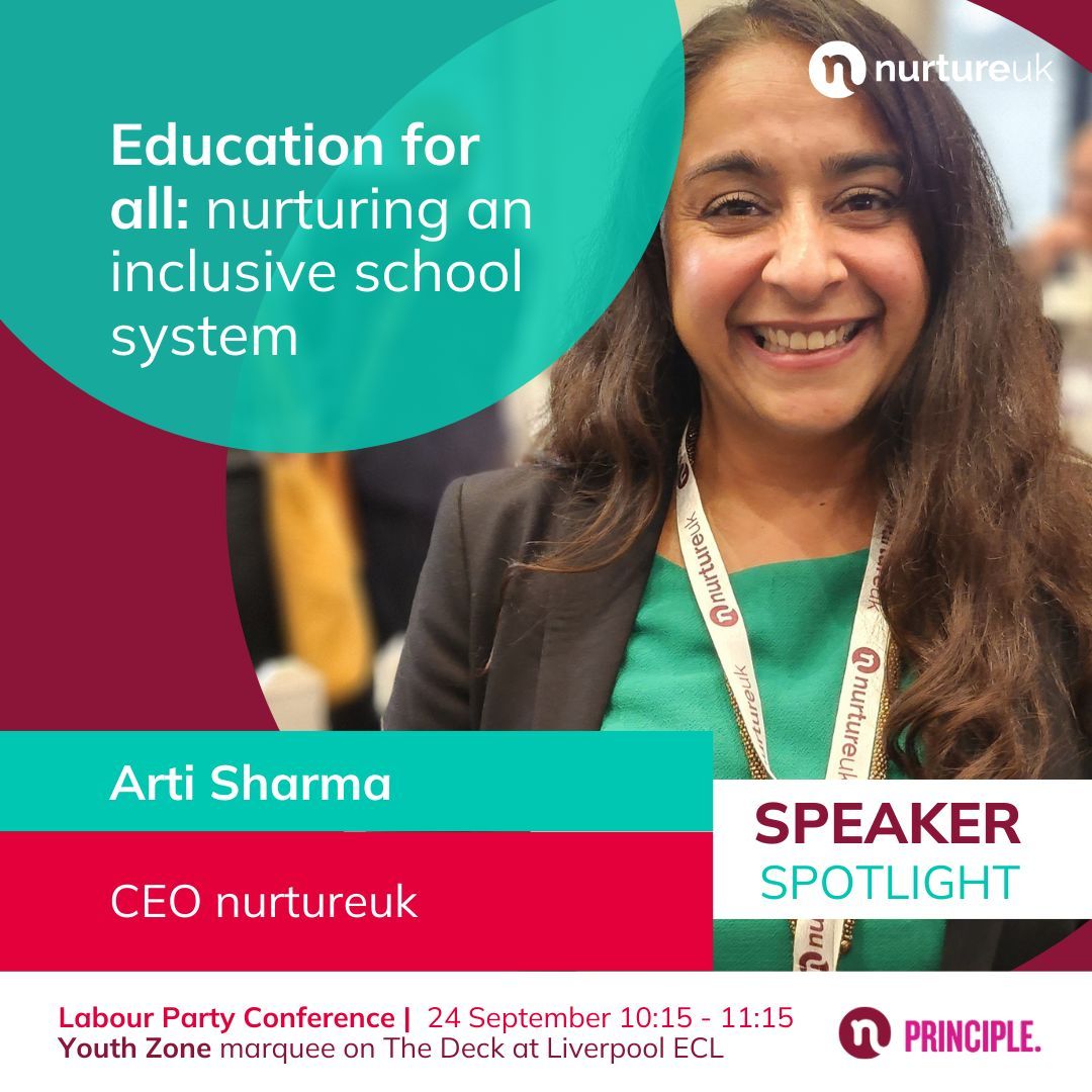 nurtureuktweets's tweet photo. 🎤 Speaker Spotlight 🌟 

Our CEO Arti Sharma, will be speaking at our #LabourPartyConference event on 24th September, talking about why an inclusive education system is needed now more than ever and how #nurture is the best way to create this system. ☑️

#LabourPartyConf https://t.co/qkTFfcInBD