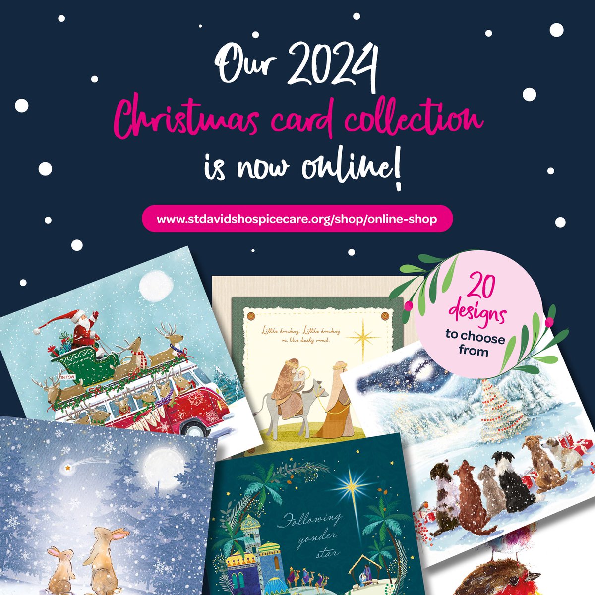 Our 2024 Christmas card collection is now available to purchase, both in-store and online!

Visit stdavidshospicecare.org/shop/online-sh… to browse and purchase your cards. All proceeds go to us at St David’s Hospice Care. 

🎄🎅🏻
