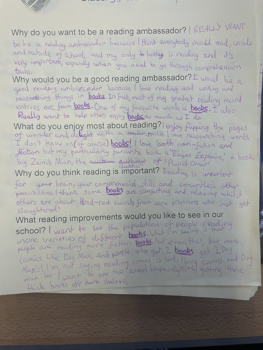 lbiddulph6's tweet image. Lovely but tricky job of choosing this year’s reading ambassadors. 72 applications from years 3-6. Have to pick only 16! They have put so much thought and care into their forms. ❤️ 📚