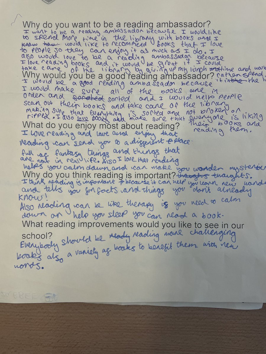 lbiddulph6's tweet image. Lovely but tricky job of choosing this year’s reading ambassadors. 72 applications from years 3-6. Have to pick only 16! They have put so much thought and care into their forms. ❤️ 📚