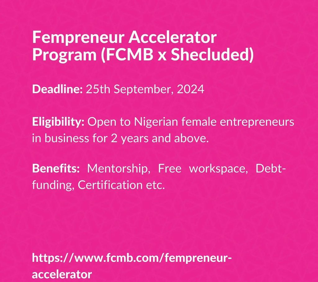 tosinolaseinde's tweet image. Grant opportunities for business owners 

Pls RT for someone win grants or mentorship