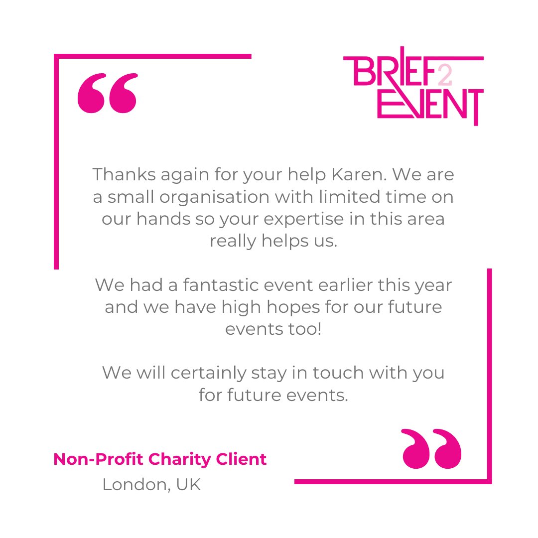 ✨ Feedback Friday ✨

Thrilled to share that Karen received fantastic feedback from her client after their recent event 🌟 It's always rewarding to see hard work pay off!

Get in touch with us to book your next event 👉 brief2event.com/make-an-enquir…

#EventProfs #VenueFinding