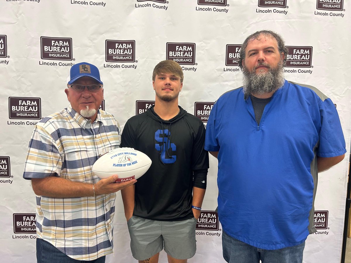 14 tackles, a blocked punt, two rushing touchdowns and a receiving touchdown last Friday for <a href="/peyton7taylor/">Peyton Taylor</a> in a 25-7 victory over McGehee.  Peyton is our week two Farm Bureau Player of the Week!  #GoDogs #bethebest