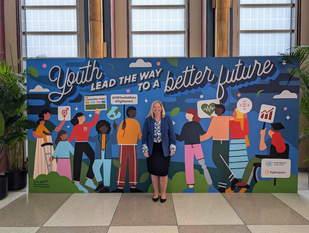 Excited to be in New York for the #SummitoftheFuture2024 - if you’re here come and visit our mural in the main lobby (and don’t forget to tag <a href="/Sightsavers/">Sightsavers</a> and <a href="/UNYouthAffairs/">UN Youth Office</a> #EqualWorld