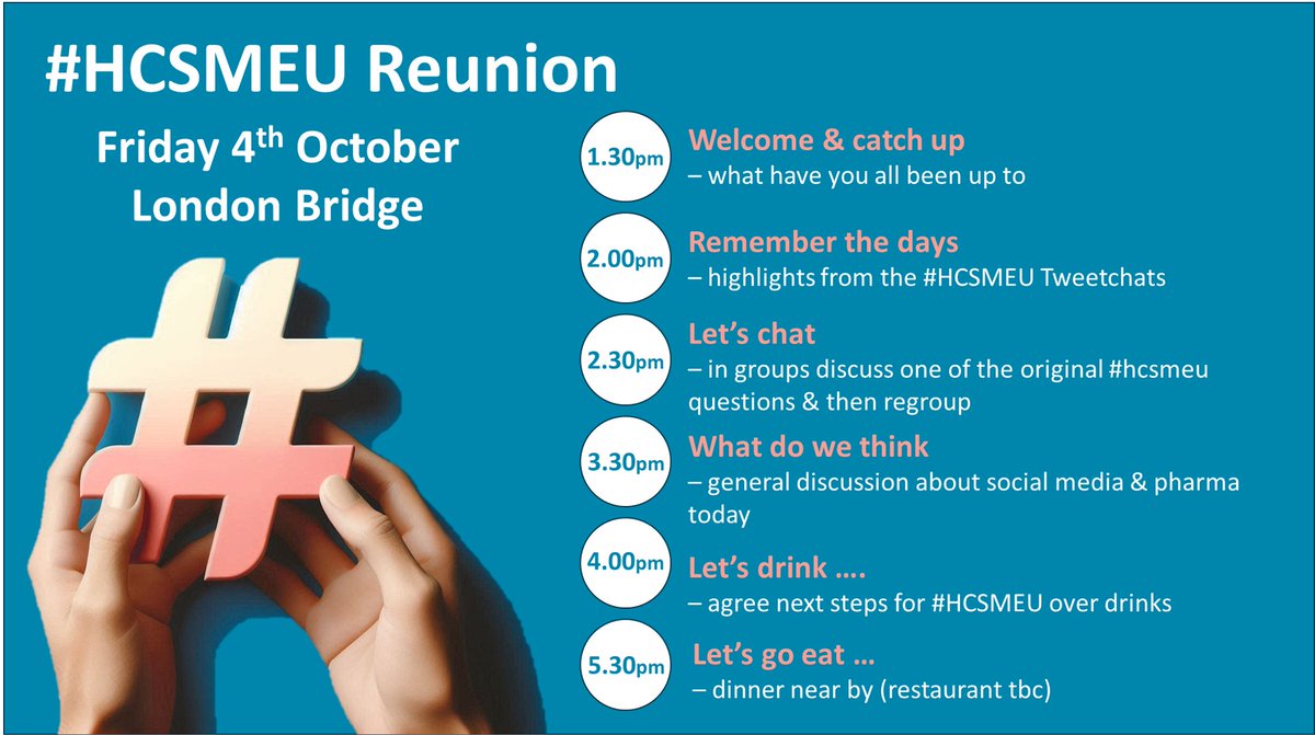 Two week to go until the #HCSMEU reunion!