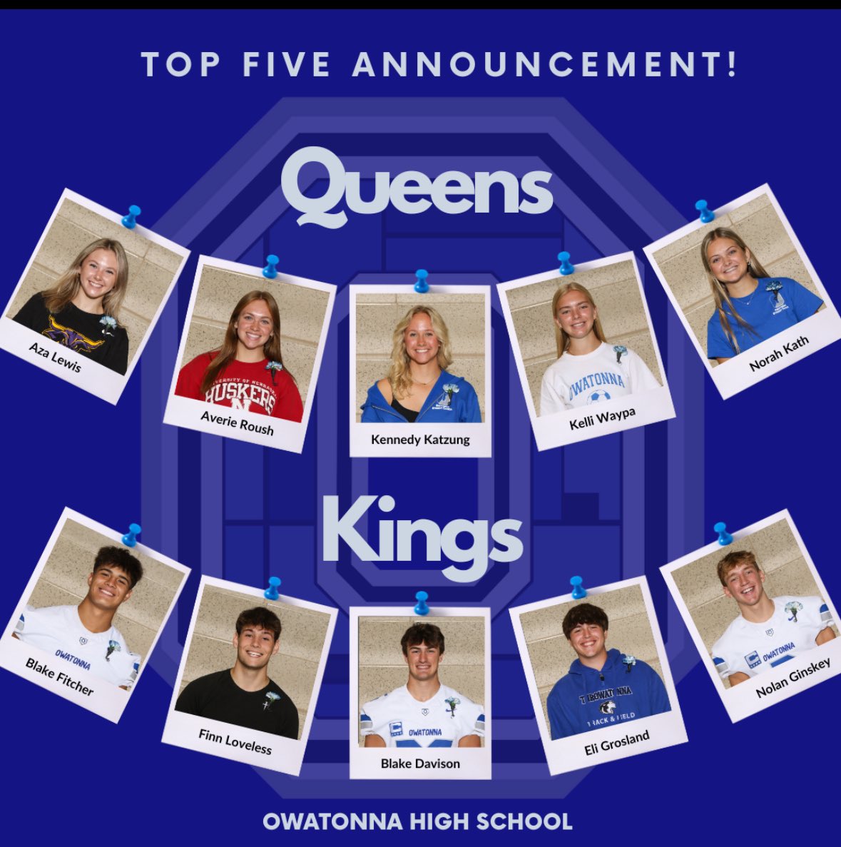 ohsoffice's tweet photo. Congratulations to our Top 5 Homecoming royalty!! Homecoming week is Sept. 30-Oct. 5. https://t.co/soNBjsvuiv
