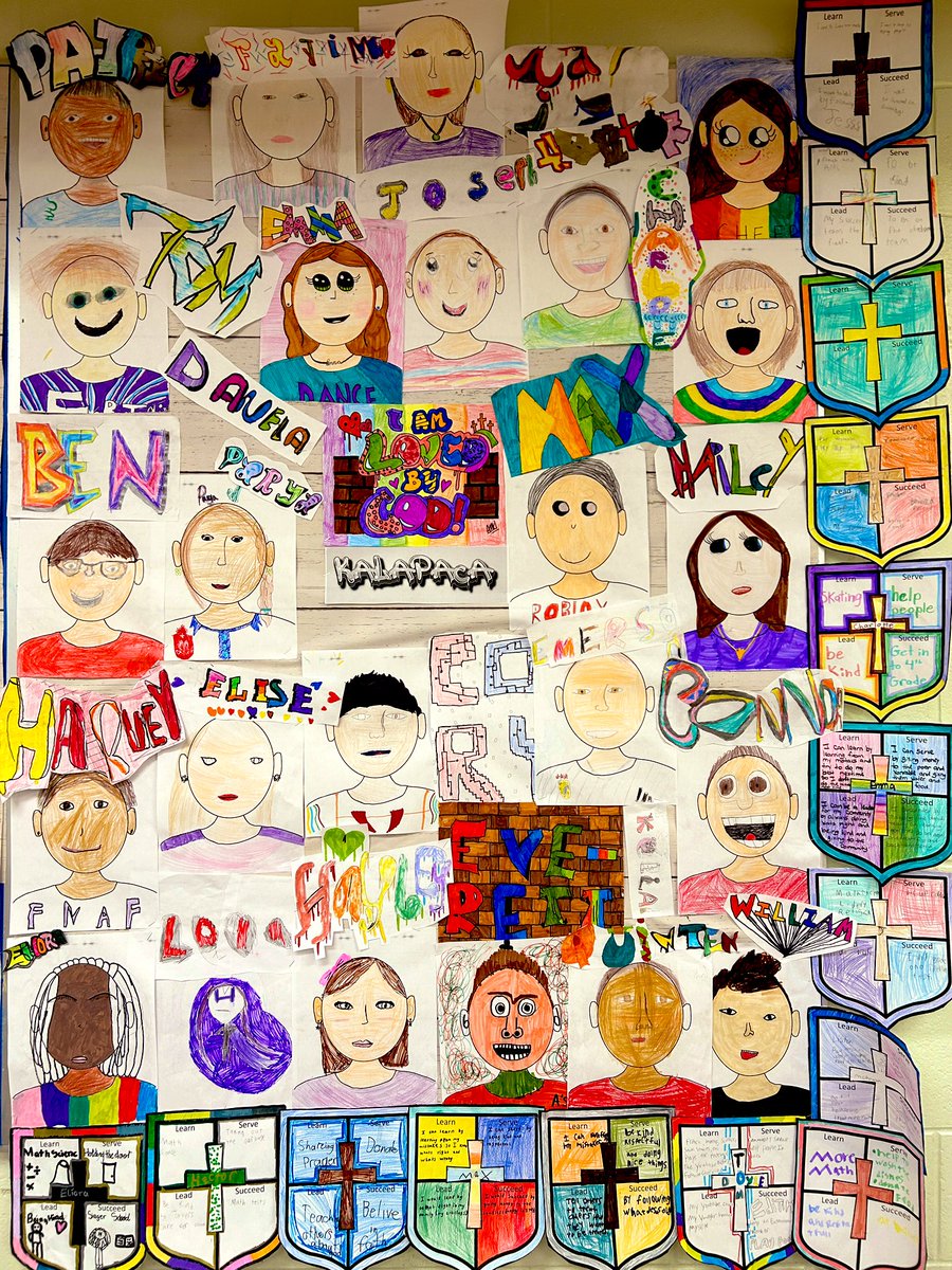 MartynaK1984's tweet photo. Showing off our bright and unique personalities with self-portraits and graffiti name art. Well done grade 4/5! @stmattoakville https://t.co/bZ9zV2QFqU