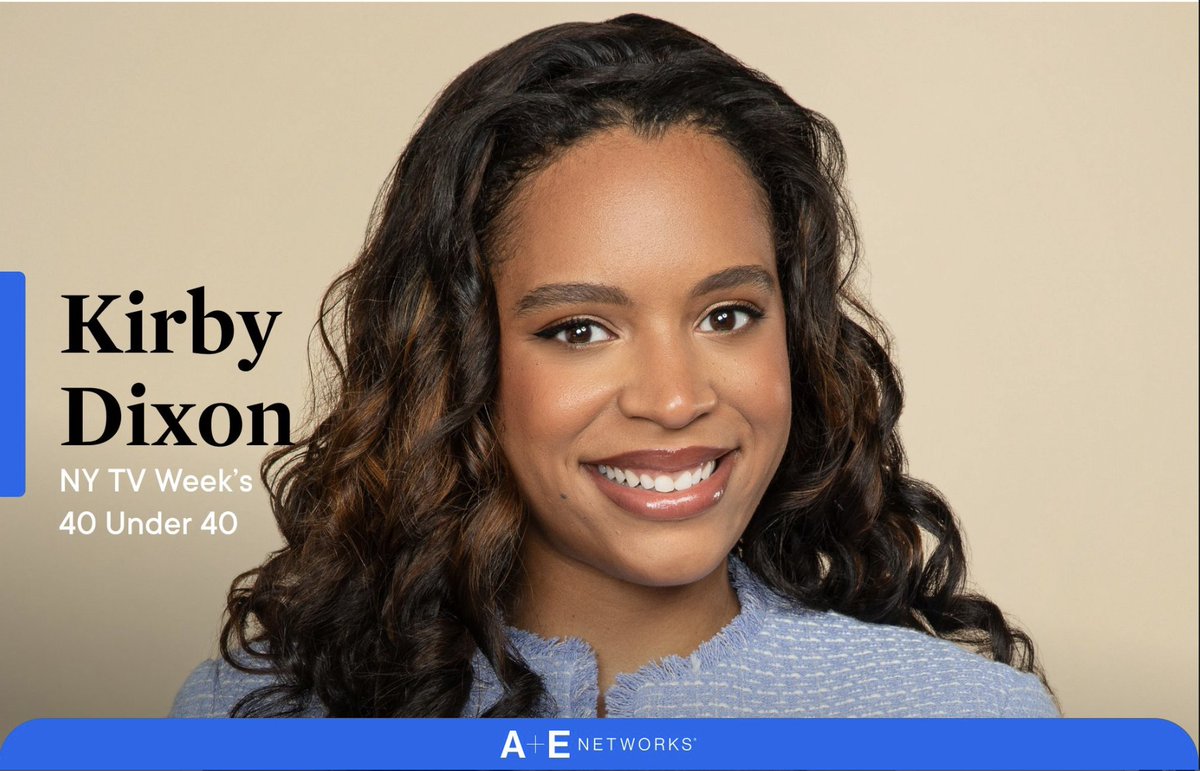 ‘Trailblazer’ does not begin to describe the career and accomplishments of <a href="/AENetworks/">A+E Networks</a>' Kirby Dixon— Kirby, congratulations on your recognition in #NYCTVWEEK’s 40 Under 40! bit.ly/3zpxN0k

#AENbuzz #LeadershipMatters #WomeninMedia #WomeninTV