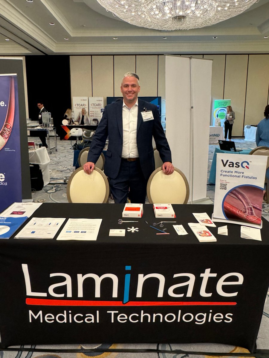 laminatemedical's tweet photo. Eastern Vascular Society's 38th annual meeting is under way in Charleston, SC and we couldn't be more excited to connect with the East Coast #vascularaccess community. Stop by Laminate's booth #28 to meet our team and learn more about bringing #VasQ into your practice! 

#dialysis #vascularsurgery