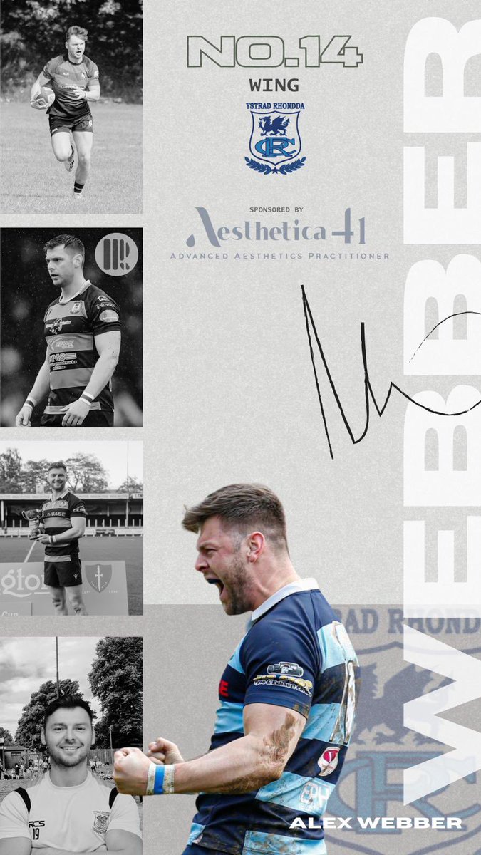 Big thanks to <a href="/Glynevanss/">Glyn Evans</a> and Danni at Aesthetica 41 for my sponsorship for the season 💙

aesthetica41.co.uk
<a href="/YstradRFC/">YSTRAD RHONDDA RFC</a>