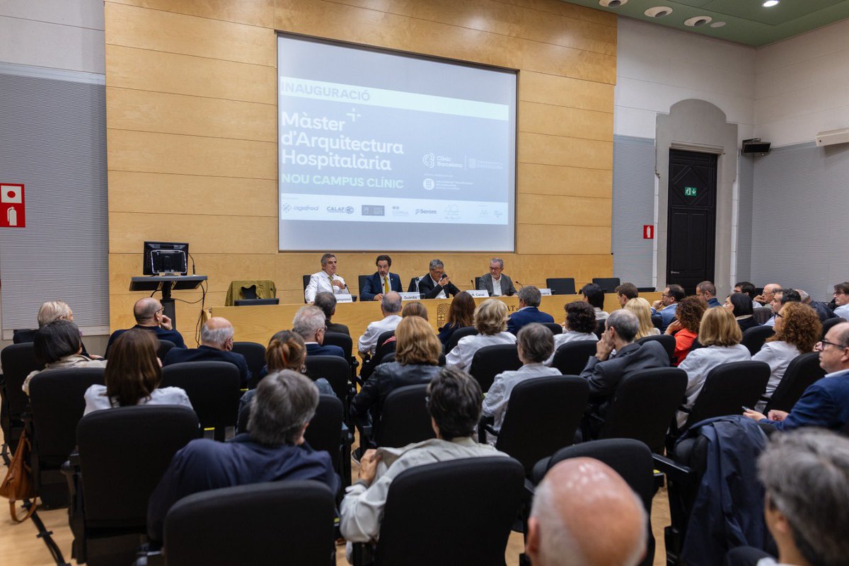 🏥Inauguració del Màster d'Arquitectura Hospitalària <a href="/hospitalclinic/">Hospital Clínic</a>-<a href="/UniBarcelona/">Universitat de Barcelona</a>

Un impuls a un projecte de referència que ha de ser pol de recerca, assistència i docència a Europa. Projecte que ens mereixem i aconseguirem amb el compromís de tothom

ℹ️clinicbarcelona.org/ca/noticies/la…