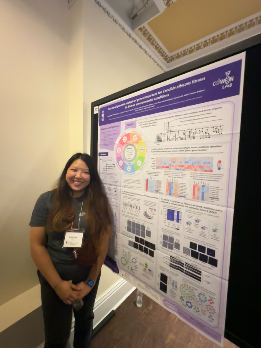 CowenLab's tweet image. Our grad students showing off their research posters at @MoGen_Grad annual retreat