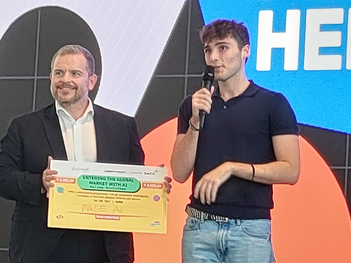 #PageAI Is the winner! Francesco smiles happily