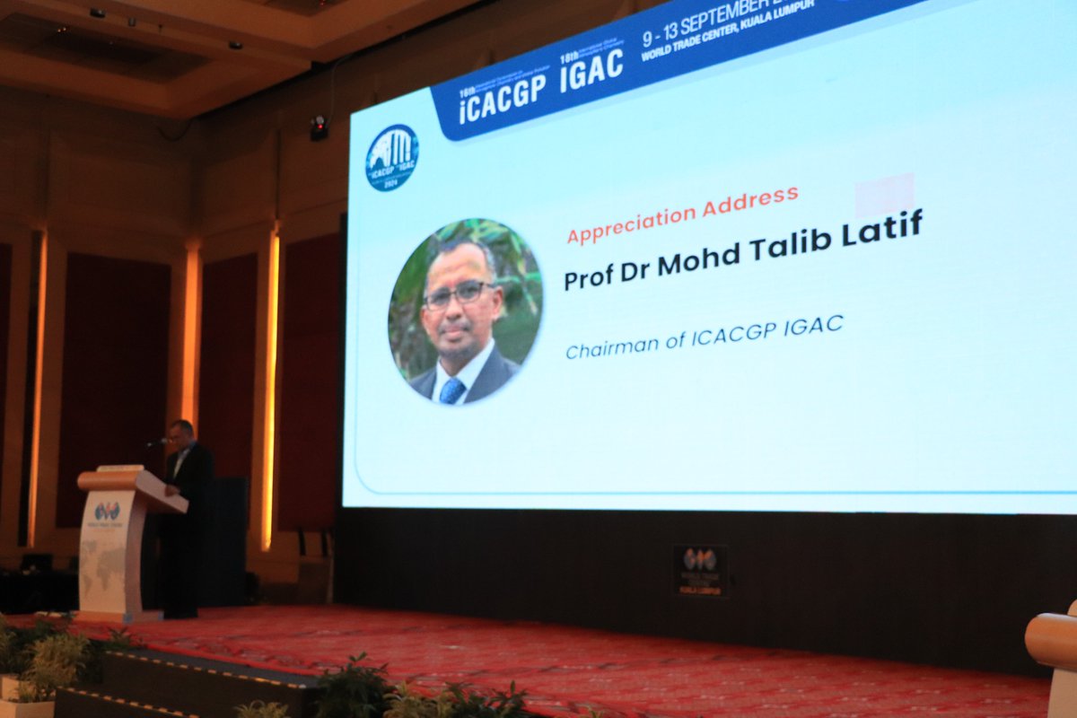 igac2024's tweet image. Closing Addresses by the Chairman of iCACGP-IGAC 2024 Chairman, iCACGP President and IGAC Co-chair.
#icacgp2024 #igac2024 #kualalumpur